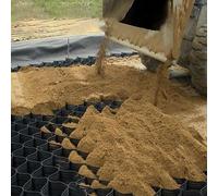 Stabilisateur Gravier Gazon Dalle Stabilisatrice Système de grille d'allée en gravier de 15 cm d'épaisseur, stabilisateur de sol robuste pour trottoirs, travaux de fondation(3m x 5m (10ft x 16.5ft))