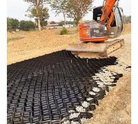 Stabilisateur Gravier Grille de Geo Au Sol de Sol, Géogrille Stabilisatrice de Gravier en Nid D'abeille en Polyéthylène de 5 cm de Profondeur Base Du Hangar/Maintenir en Place, Charge Maximale 1800lbs