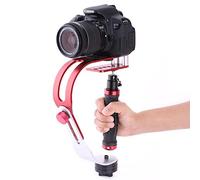 Stabilisateur portable, en aluminium, portable, mini-Handheld vidéo, support, fixation et démontage, pour appareil photo reflex numérique, DSLR DV (rouge)