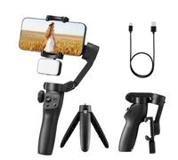 Stabilisateur pour Smartphone à Cardan-VEVOR-Stabilisateur pour Téléphone Intelligent 3 Axes-avec Éclairage d'Appoint Magnétique