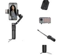 Stabilisateur pour smartphone, suivi par IA, perche à selfie intégrée, stabilisation 3 axes, V3 Noir