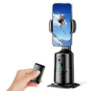 Stabilisateur Smartphone, avec Suivi Automatique du Visage à 360 Degrés, Stabilisateur Telephone Rotatif Intelligent sans Application, Trepied Smartphone pour Vlog Video Appel Visio Tiktok Live