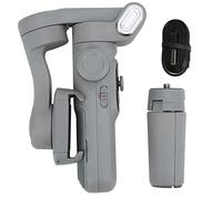 Stabilisateur Smartphone Xes, Stabilisateur 3 Axes avec Éclairage, Zoom et Charge sans Fil, Support Téléphone 55-90mm - Compact et Pliable, Autonomie 7-10 Heures, Idéal Vlog