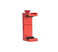 Stabilisateur ST-02S Porte-Clip Téléphone Trépied 1/4'' pour Smartphone 6.5-9.5cm Rouge
