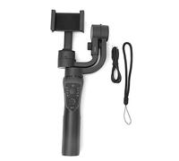 Stabilisateur Téléphone 3 Axes Anti - Tremblements, Support Portable Noir - Rotation 330 Degrés, Longue Autonomie 12 Heures, Compatible Smartphones Jusqu'à 6 Pouces