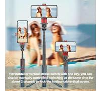 Stabilisateur uniaxial de machine de stabilisateur de téléphone portable Stabilisation d'images Dispositif de trépied anti-secousse de BT en direct, Noir