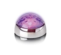 Lenco TTA-080SI - Poids pour disque - Poids d'appui - Stabilisateur pour tourne-disque avec effets lumineux RVB - 250g - avec effet boule à facettes - argenté