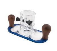 Stabilisateurs de base en acrylique transparent pour défonceuses de 65 mm, cadre en aluminium massif et poignée en bois améliorant le contrôle de la base en aluminium et acrylique