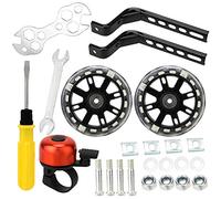 Stabilisateurs Petites Roues pour Vélo d'enfants Support De Roue Auxiliaire PièCes De Roues D'EntraîNement pour VéLos pour Enfants, 1 Paire de sécurité Roues Arrières Kids Riding Equipment Noir