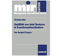 Stabilitat Von Joint Ventures in Transformationslandern, MIR-Edition Christian Blei (Auteur)