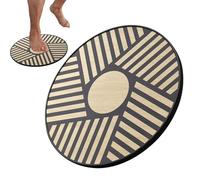 Stability Training Board, Balance Exercise Deck, 40x30cm Non-Skid Fitness Trainer, Sturdy Wood Coordination Equipment with Textured Workout Board for Seniors Athletes Home Gym Agility