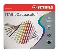 STABILO 040002.02 Pastels Aquacolor, boîte en métal, 24 pièces G