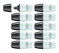 Surligneur pastel - STABILO BOSS MINI Pastellove - Lot de 10 surligneurs - Touche de turquoise