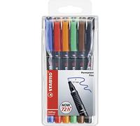 STABILO Etui de 6 Stylo feutre Permanent Pte Fine OHPen universal Assortis