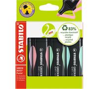 STABILO 1523155 Surligneur GREEN BOSS Pastel étui carton de 4 pièces