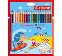 Stabilo® 1624-6 aquacolor® Crayon de couleur aquarelle - étui carton de 24 crayons
