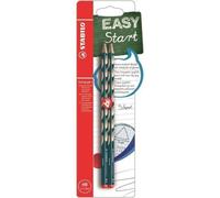 stabilo 2 crayons graphite hb easygraph s droitier - bleu ardoise Bleu G