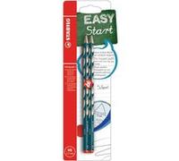 stabilo 2 crayons graphite hb easygraph s droitier - bleu ardoise Bleu G