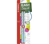 Stabilo 51506-10 Crayons De triangulaire - EASYgraph dans - Dureté B - Lot de 2 - pour droitier Bleu