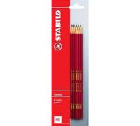 STABILO 6 Crayons Graphites Swano -HB- Bout gomme