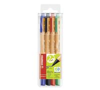STABILO GREENpoint stylo fin Noir, Bleu, Rouge, Vert 4 pièce(s)