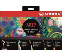 STABILO 77/6-2-20 STABILO Set créatif "ARTY" Pastel, boîte de 50 pièces
