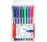 STABILO SENSOR - Stylo feutre pointe fine - Pochette x 8 stylos-feutres - Coloris assortis