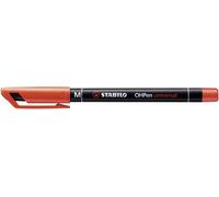 STABILO 64958 Stylo-feutre OHP Pen permanent pointe moyenne 1 mm encre indélébile multi supports grip ergonomique agrafe