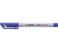Stabilo® 852/41 Stylo transparent OHPen universal fin hydrosoluble bleu(S)