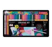 STABILO 87-3432 STABILO Set créatif ARTY, étui métallique de 30 pièces