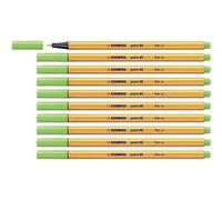 Stabilo 88/36 - Stylo Fineliner Point 88 - Vert Feuille - Paquet De 10 Pcs