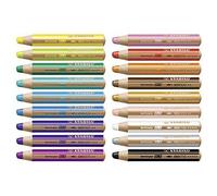 STABILO Crayon multi-talents woody 3 en 1, présentoir de 48 Noir G