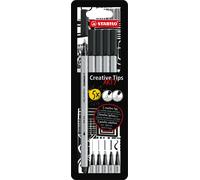 STABILO 89/5-1-20 STABILO ARTY BLACK Feutres noirs, 5 pcs.