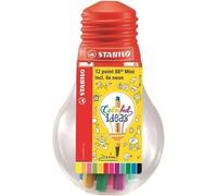 Stabilo Ampoule De 12 Stylos-Feutres Colorful Ideas - Point 88 Mini - Coloris Assortis