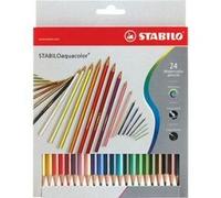 Stabilo aquacolor - Crayon de couleur - couleurs brillantes - 2.8 mm - paquet de 12