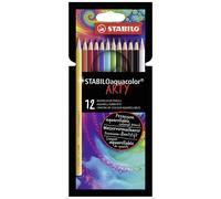 STABILO Aquacolour Crayons Aquatiques ARTY Ensemble De 12 Couleurs Assorties