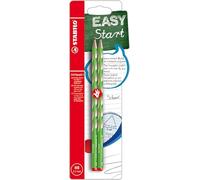 Stabilo B-53117-10 Easygraph S R HB Lot de 2 crayons triangulaires fins pour droitier Easygraph S Vert
