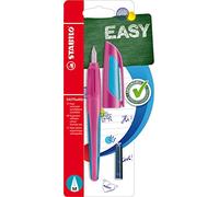 STABILO B-57989-5 Stylo plume EASYbuddy, Rose/Turquoise, Blister x 1 stylo plume enfant, stylos-plume M pour tous