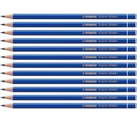 Stabilo Boîte de 12 crayons de couleur fins Original Bleu marine