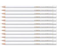 Stabilo Boîtier de 12 crayons de couleur fins Original (Blanc titane)