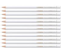 Stabilo Boîtier de 12 crayons de couleur fins Original (Blanc titane) | Lot de 12, blanc titane