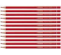 Stabilo Boîtier de 12 crayons de couleur fins Original (Vermillon) | Lot de 12, rouge cintre
