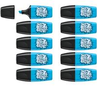 STABILO BOSS MINI by Snooze One - Mini surligneur - Lot x 10 surligneurs fluo - Bleu