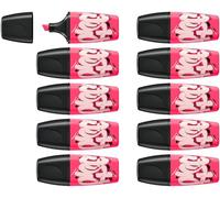STABILO BOSS MINI by Snooze One - Mini surligneur - Lot x 10 surligneurs fluo - rose