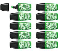 STABILO BOSS MINI by Snooze One - Mini surligneur - Lot x 10 surligneurs fluo - vert