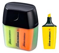 STABILO Surligneur Boss Mini – Boîte de 4 (Jaune, Bleu, Vert, Orange)