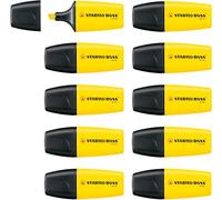 STABILO Surligneur BOSS MINI – Lot de 10 – Jaune
