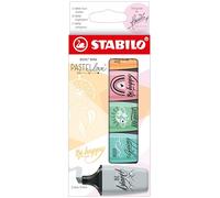 STABILO Surligneur BOSS MINI Pastellove 2.0 – Étui carton x 5 surligneurs pastel