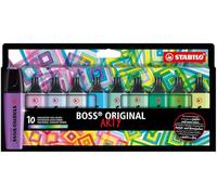 STABILO BOSS ORIGINAL ARTY - Surligneur - Etui carton x 10 surligneurs - couleurs froides - gamme ARTY