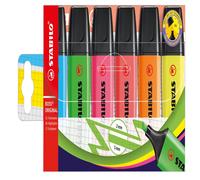 STABILO BOSS ORIGINAL Étui en plastique avec 6 surligneurs